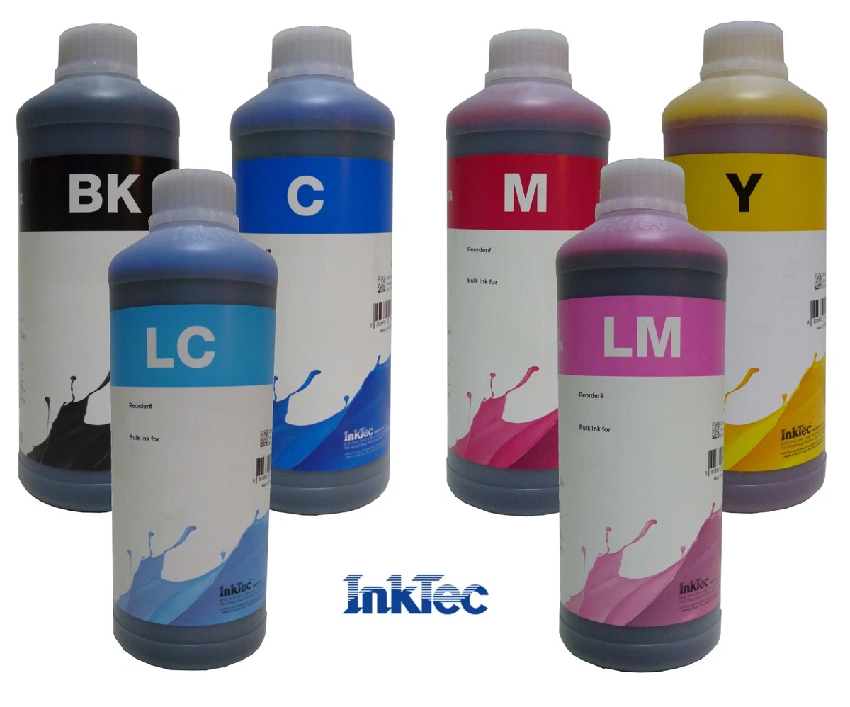 Inktec High Quality dye Ink for Epson Printer Cartridges CISS E0010 01LB CMYLCLM