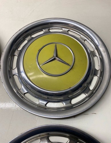 Mercedes W115 W123 W116 W108 Radkappen Radkappe 14 Zoll 618 Mimosengelb Gelb - Bild 3 von 6