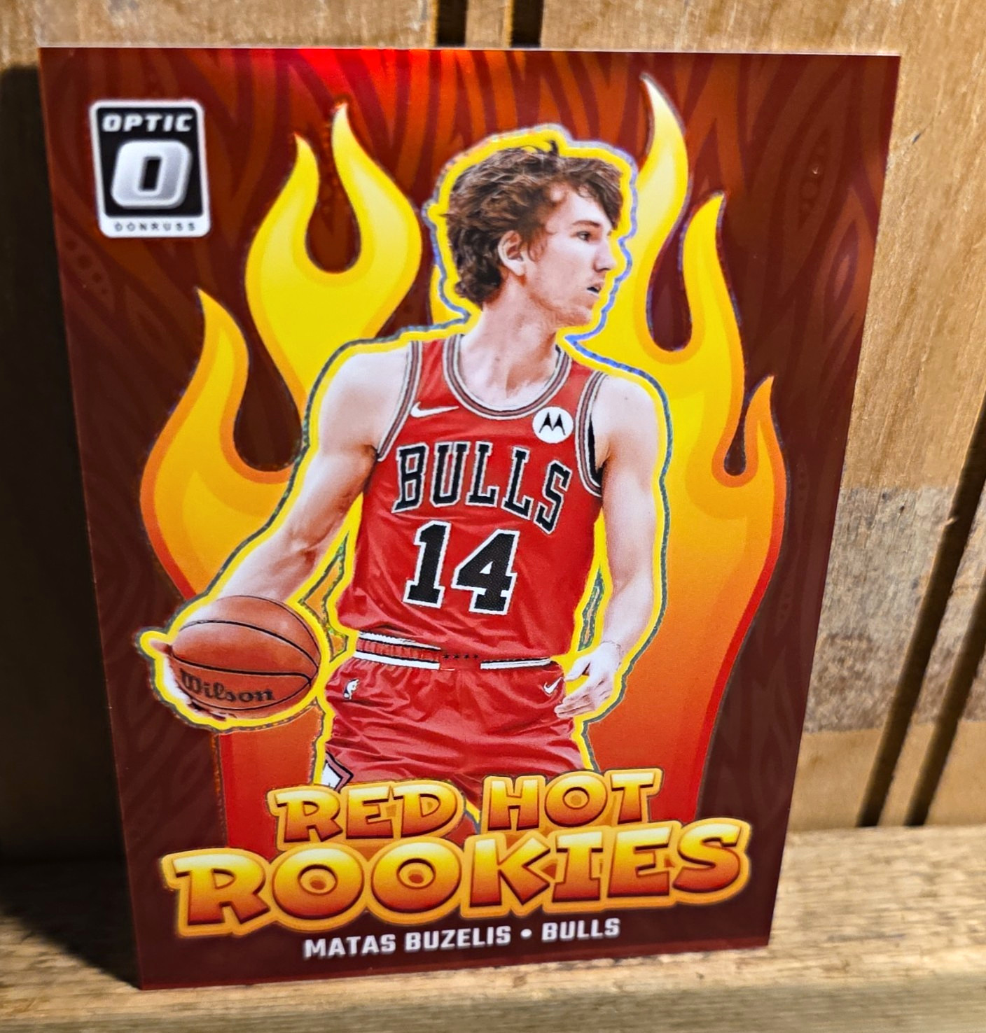 Panini 2024-25 Donruss Optic Matas Buzelis Red Hot Rookies Prizm #1/99
