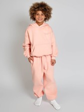 Comfrt Pastel Hoodie & Jogger Sweatpants Bundle Unisex Kids Large Peach
