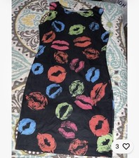 Unbranded Multicolor ICON  Lip Print Cami Body Fitted  Dress Size Med
