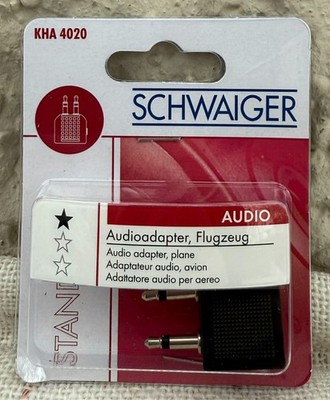 Schwaiger KHA 4020 Audioadapter, Flugzeug 3, 5 mm NEU