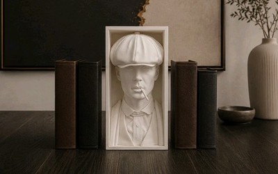 Thomas Shelby Peaky Blinders Bücherecke ~ Buchstützenbüste Cillian Murphy Skulptur