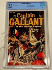 Captain Gallant #1 CBCS 5.5 (1955) Heinz Premium Buster Crabbe Photo