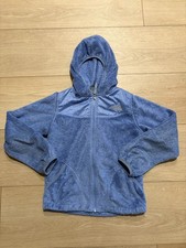 The North Face Girls Osito Fleece Jacket Hoodie Blue Size M Medium 10/12