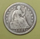 New ListingUS Silver Coin 1851-O SEATED LIBERTY HALF DIME