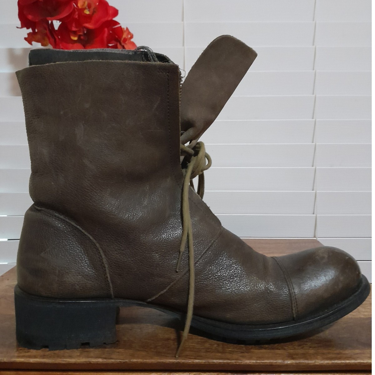 Alfredo Bannister Japan Men's Triple Layer Leather Boots sz
