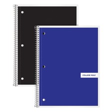 College Ruled Notebook 2 Pack, 1 Subject, 70 Sheets 8x10.5, Blue