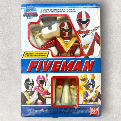 Vintage Toy Bandai 1990 Chikyu Sentai Fiveman 8'' Five Red Action Figure