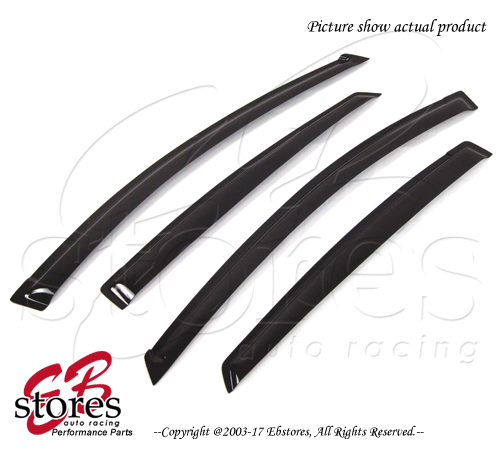 For Toyota Prius 2004-2009 Outside-Mounted Dark Smoke JDM Window Visors 4pcs - Bild 1 von 4