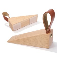 Wood Door Stopper Wooden Stops 4.3*1.37*1.37 inches, color