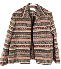 Alfred Dunner open jacket blazer embellished multicolor 14P women's