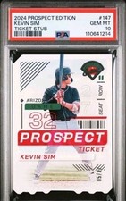 Kevin Sim 2024 Prospect Edition Ticket Stub #05/32 Card #147 PSA 10 GEM MINT 