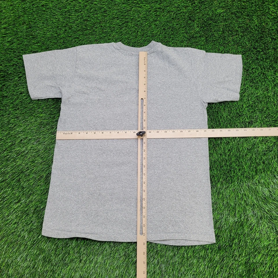 Camisa de futebol vintage anos 90 marinha média 19x25 cinza soletrado - Imagem 3 de 4