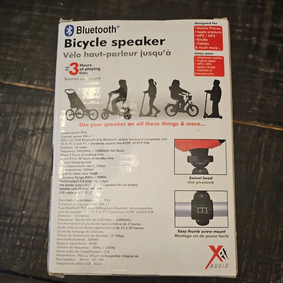 Xit Audio Bluetooth Bicycle Speaker System for Android iPods, iPhones, etc. - Image 3 of 4