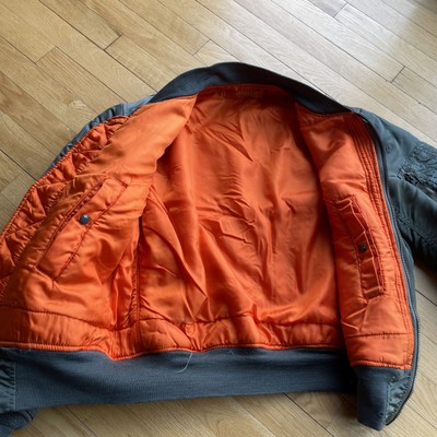 Vintage USAF Type MA-1 Flight Bomber Jacket Conmar Zipper Medium