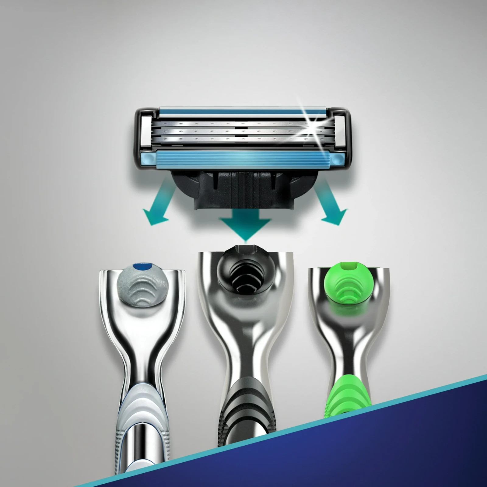 Gillette Mach3 Razor Blade Refills for Men 4 Cartridges Original Triple ...
