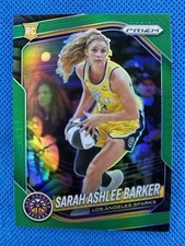 2025 #31 Sarah Ashlee Barker Panini Prizm WNBA Green Prizm RC Sparks