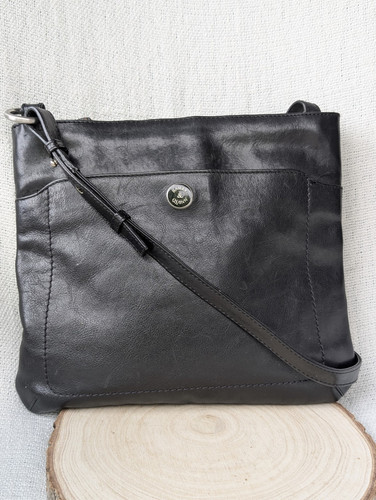 Bailey & Quinn black Leather messenger satchel crossbody shoulder bag - Picture 1 of 18