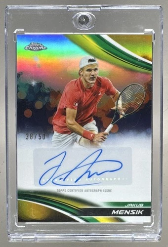 2025 Topps Chrome Tennis Gold Refractor Jakub Mensik #CA-JMK