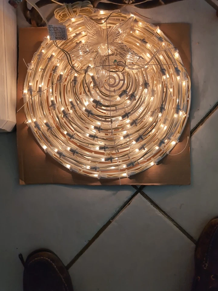 Holiday Time Spiral Trees Clear White Light up Trees  4' & 2' Xmas mini bulb - Image 2 of 4