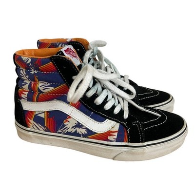 VANS Sk8 Mens 6.5 Van Doren Black/Tropic Ray Reissue-Suede Hi Top Sneakers