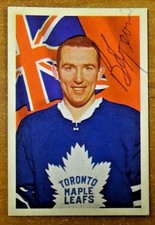 1963 Parkhurst Bob Nevin Vintage Signed Hockey Card 