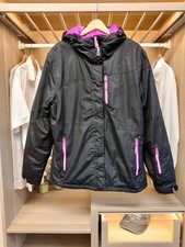 CAMPRI BLACK UK 18 SKI COAT JACKET BOMBER ZIP UP CASUAL ACTIVE HOOD SNOW WOMENS