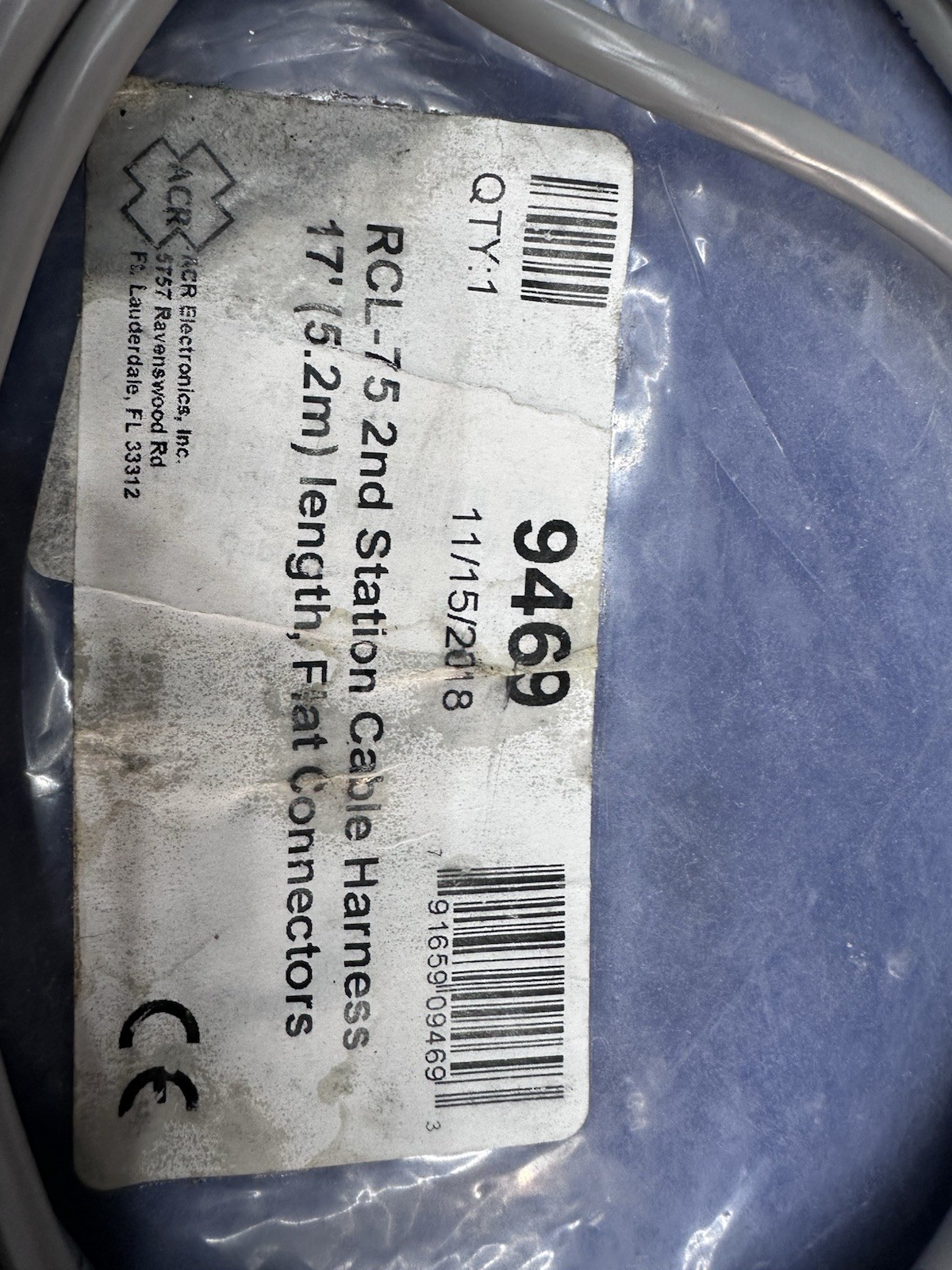 ACR 2nd Station Extension Cable for RCL-75 Searchlight Point Pad Installations