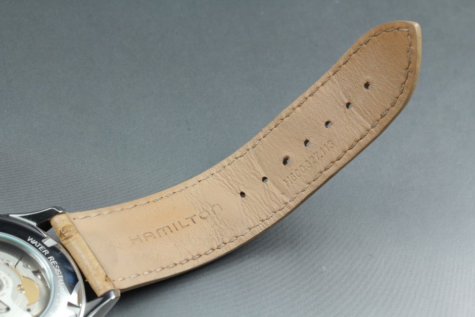 [w/Box Paper] HAMILTON Jazzmaster Open Heart H327050 Grayish Blue AT ...