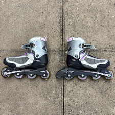 Xcess Skates Inline Skates 050 Adjustable UK 3-5 EU 35-38 Grey/Black