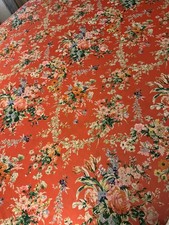 RALPH LAUREN CLASSIC King Duvet Cover BELLE HARBOR Red Floral 100 COTTON EXCLT