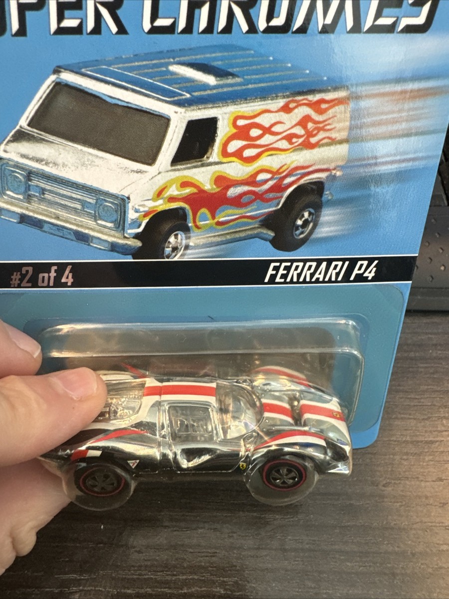 ミニカー HotWHeels SUPER CHROMES FERRARI P4 Hot Wheels Super Chrome Ferrari P4 – Mobile Garage HK