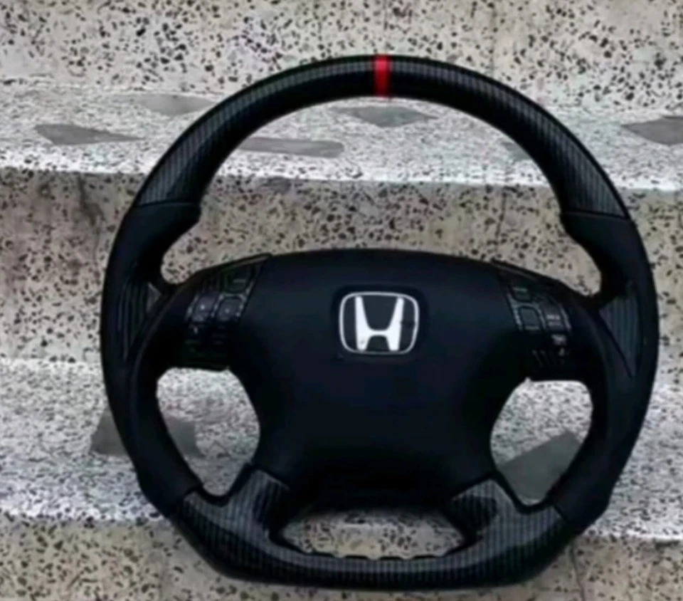 Honda civic 1999-2007 complete steering wheel with carbon fiber - Image 2 of 4