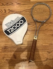 Wilson T2000 Vintage Tennis Racket with Cover Metal Racquet 1960s.