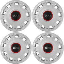 15 Steel Wheel Center Cap Hub Cover Fits Fiat 500 2012-2019 4pcs Silver