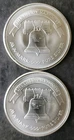 Two A-Mark 1oz Silver Liberty Rounds