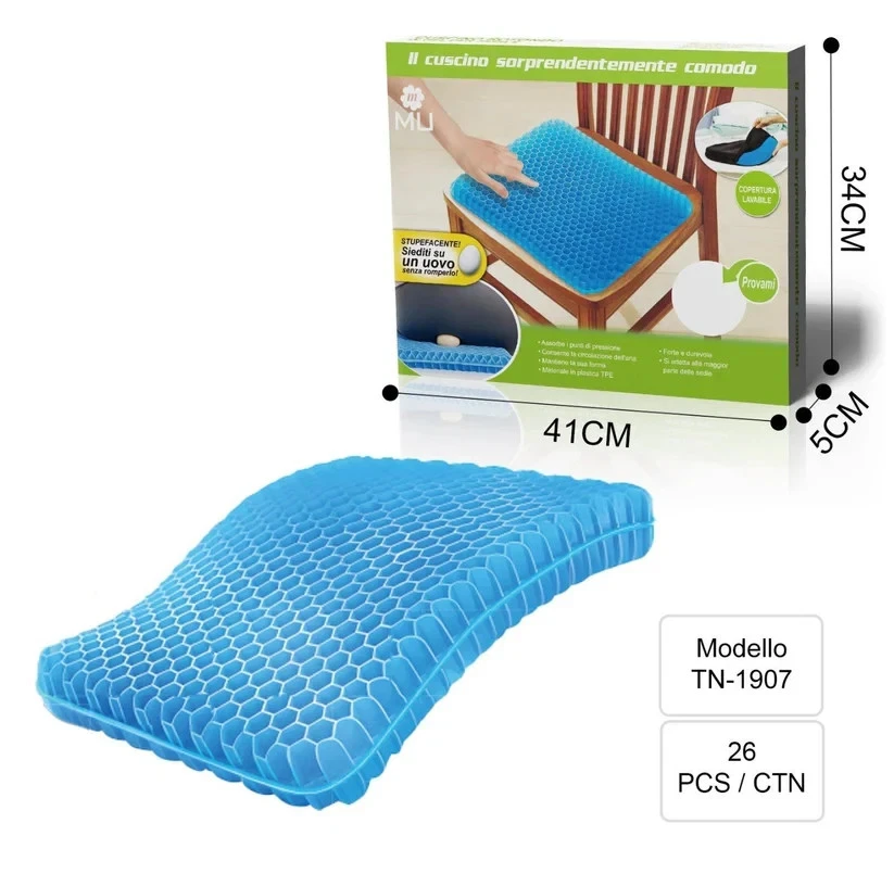 Bonmedico Cuscino Antidecubito In Memory Foam – Rialzo Ergonomico Per Sedia, Ufficio E Auto, Con Fodera Lavabile E Base Antiscivolo