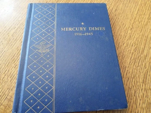MERCURY DIME SET IN WHITMAN ALBUM--Complete minus 1916-D
