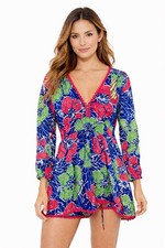NEW Inda Adila Mini Dress Women?s Size XS Multicolor Lilly Seashell Tie