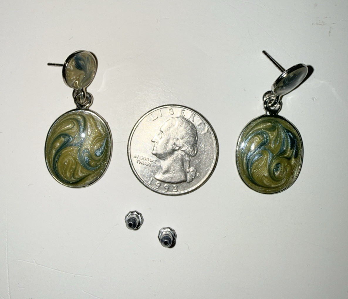 Sterling Silver Abalone Shell Drop Dangle Earring… - image 7