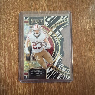 2023 PANINI SELECT #145 CHRISTIAN McCAFFREY DIE-CUT ZEBRA PRIZM    