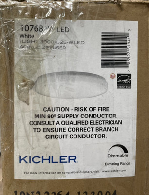 Kichler 10768WHLED Ceiling Light 16'', White