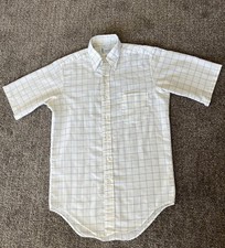 VTG Towncraft Plus Button Down Shirt Men  s Windowpane Plaid 60-70s Penn Prest