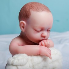 12" 2.31lb Soft Platinum Full Body Silicone Baby Doll Sleeping Baby Doll Newborn