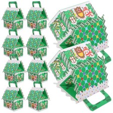 10 Pcs Paper Present Boxes Packaging Case Holiday Food Containers Cookie