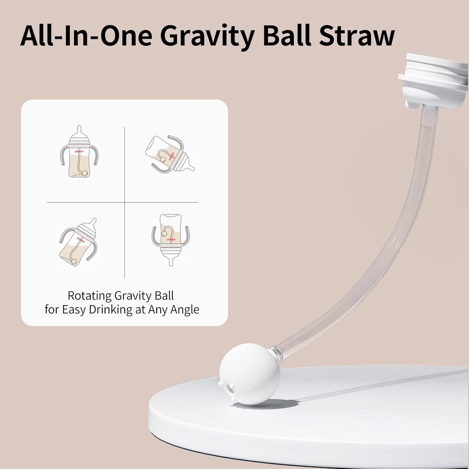 Pigeon Sippy Straw Conversion Kit for Babies 12M+