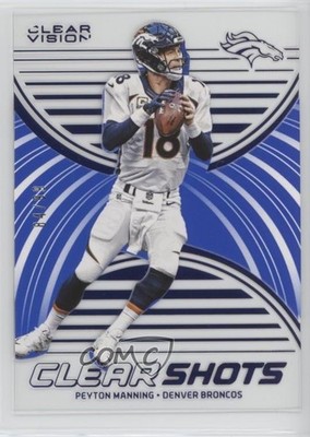 2016 Panini Clear Vision Clear Shots Blue 84/99 Peyton Manning #6 HOF 1gt