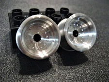 Scale Repro's Plus 8002  1/24,1/25  Machined Aluminum Rear Rims/ 0 Hole Cluster