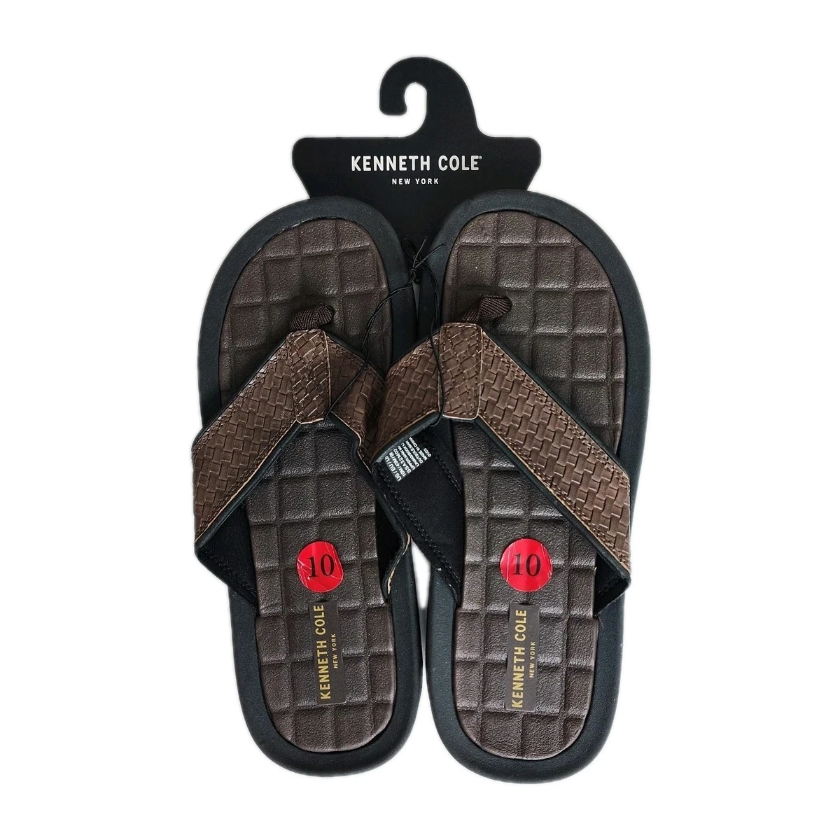 NEW! Kenneth Cole REACTION, Men’s Brown Flip Flop Sandals, Sz 13 Amazon.com | Kenneth Cole REACTION Men main image 4